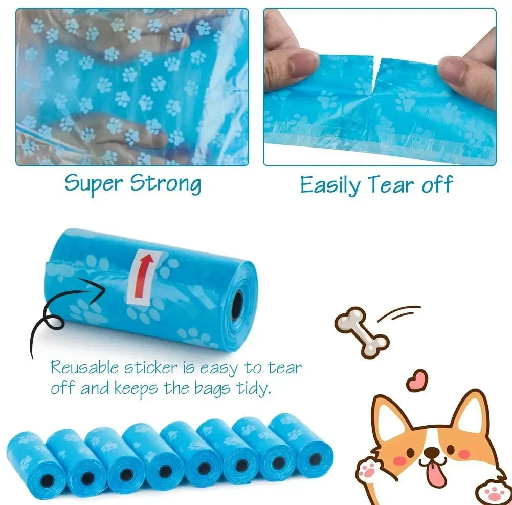 Pet Poop Bag Solid Color Printed Pet Garbage Bag Clean Poop Bag Dog