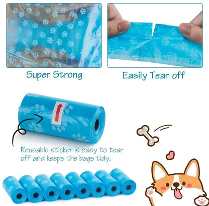 Pet Poop Bag Solid Color Printed Pet Garbage Bag Clean Poop Bag Dog