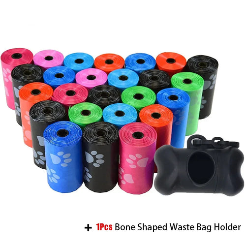 Pet Poop Bag Solid Color Printed Pet Garbage Bag Clean Poop Bag Dog