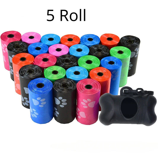 Pet Poop Bag Solid Color Printed Pet Garbage Bag Clean Poop Bag Dog
