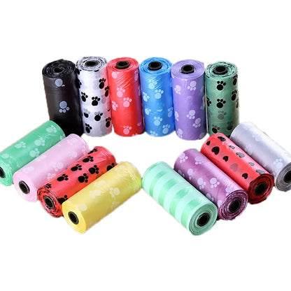 Pet Poop Bag Solid Color Printed Pet Garbage Bag Clean Poop Bag Dog
